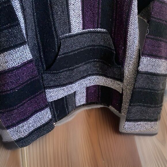 VTG Unisex Hippie Boho Surf Hooded Pullover Poncho Large southern exposure - Picture 3 of 4